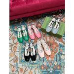 Gucci Women GG Double G Ballet Flat Black Glitter Leather Square Toe 1.5 CM Heel – Bild 11