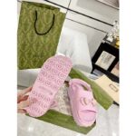 Gucci Women GG Horsebit Flatform Sandal Light Pink Rubber Plastic Horsebit - Image 8