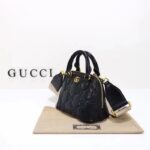 Gucci Women GG Matelassé Handbag Black GG Leather Double G Zip Closure - Image 4