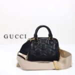 Gucci Women GG Matelassé Handbag Black GG Leather Double G Zip Closure - Image 3
