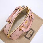 Gucci Women GG Matelassé Handbag Pink GG Leather Double G Zip Closure - Image 7