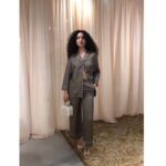 Gucci Women GG Supreme Silk Pant Beige Ebony Piped Unlined Elastic Waist Two Side Pockets Wide Leg - Image 15