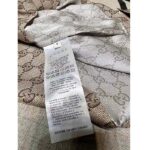 Gucci Men GG Supreme Print Beige Ebony Silk Piped Notch Collar Long Sleeves - Imagen 14