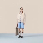 Gucci Men Jumbo GG Cotton Jacquard Bowling Shirt Light Blue Point Collar Short Sleeves – Image 10