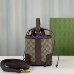 Gucci Women Ophidia GG Bucket Bag Beige Ebony GG Supreme Canvas Double G - Image 4