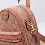 Gucci Women Ophidia Mini GG Shoulder Bag Pink GG Canvas Leather Double G - immagine 8