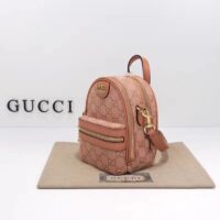 Gucci Women Ophidia Mini GG Shoulder Bag Pink GG Canvas Leather Double G (2)