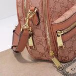 Gucci Women Ophidia Mini GG Shoulder Bag Pink GG Canvas Leather Double G - immagine 10