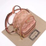 Gucci Women Ophidia Mini GG Shoulder Bag Pink GG Canvas Leather Double G - immagine 6