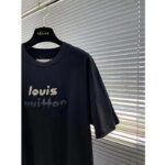 Louis Vuitton LV Men Bead-Embroidered Cotton T-Shirt Show Fit Embroidered Signature – Image 4