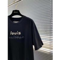 Louis Vuitton LV Men Bead-Embroidered Cotton T-Shirt Show Fit Embroidered Signature (2)