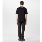 Louis Vuitton LV Men Bead-Embroidered Cotton T-Shirt Show Fit Embroidered Signature – Image 12