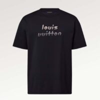 Louis Vuitton LV Men Bead-Embroidered Cotton T-Shirt Show Fit Embroidered Signature (2)