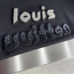 Louis Vuitton LV Men Bead-Embroidered Cotton T-Shirt Show Fit Embroidered Signature – Image 5