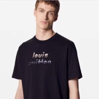 Louis Vuitton LV Men Bead-Embroidered Cotton T-Shirt Show Fit Embroidered Signature (2)