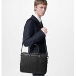 Louis Vuitton LV Uniisex Porte-Documents Voyage PM Black Taiga Noir Cowhide Leather - Image 11
