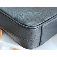 Louis Vuitton LV Uniisex Porte-Documents Voyage PM Black Taiga Noir Cowhide Leather (2)