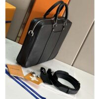 Louis Vuitton LV Uniisex Porte-Documents Voyage PM Black Taiga Noir Cowhide Leather (2)