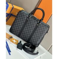 Louis Vuitton LV Uniisex Porte-Documents Voyage PM Damier Graphite Coated Canvas (2)