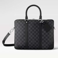 Louis Vuitton LV Uniisex Porte-Documents Voyage PM Damier Graphite Coated Canvas (2)