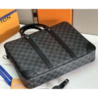 Louis Vuitton LV Uniisex Porte-Documents Voyage PM Damier Graphite Coated Canvas (2)