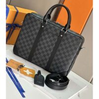 Louis Vuitton LV Uniisex Porte-Documents Voyage PM Damier Graphite Coated Canvas (2)