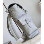 Louis Vuitton LV Unisex Christopher MM Backpack Mineral Gray Embossed Taurillon Monogram Cowhide Leather - Imagen 3