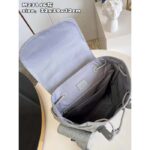 Louis Vuitton LV Unisex Christopher MM Backpack Mineral Gray Embossed Taurillon Monogram Cowhide Leather - Imagen 6