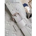 Louis Vuitton LV Unisex Christopher MM Backpack Mineral Gray Embossed Taurillon Monogram Cowhide Leather - Imagen 9