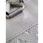 Louis Vuitton LV Unisex Christopher MM Backpack Mineral Gray Embossed Taurillon Monogram Cowhide Leather - Imagen 10