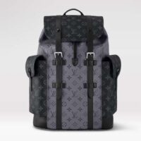 Louis Vuitton LV Unisex Christopher MM Backpack Monogram Eclipse Coated Canvas Reverse (12)