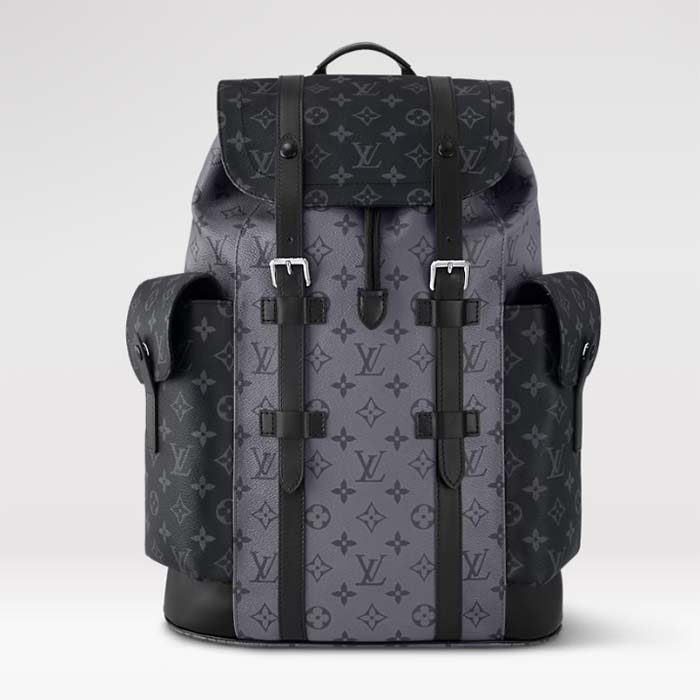 Louis Vuitton LV Unisex Christopher MM Backpack Monogram Eclipse Coated Canvas Reverse