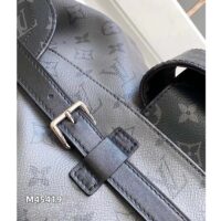 Louis Vuitton LV Unisex Christopher MM Backpack Monogram Eclipse Coated Canvas Reverse (12)