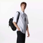 Louis Vuitton LV Unisex Christopher PM Backpack Black Taurillon Monogram Embossed Cowhide Leather - immagine 11