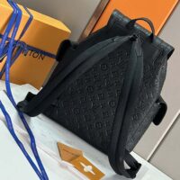 Louis Vuitton LV Unisex Christopher PM Backpack Black Taurillon Monogram Embossed Cowhide Leather (3)