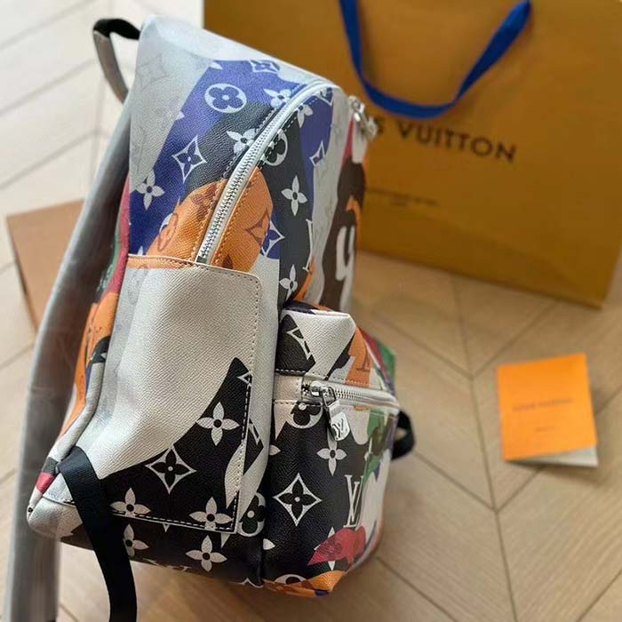 Louis Vuitton LV Unisex Discovery Backpack PM Multicolor Monogram Coated Canvas Cowhide Leather (9)