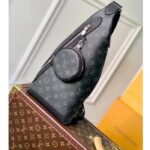 Louis Vuitton LV Unisex Duo Slingbag Black Monogram Coated Canvas Taiga Cowhide Leather - immagine 2