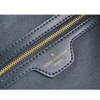 Louis Vuitton LV Unisex Keepall Bandoulière 45 Blue Monoglam Coated Canvas Cowhide Leather (10)