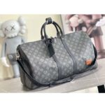 Louis Vuitton LV Unisex Keepall Bandoulière 50 Dark Green Monogram Coated Canvas Cowhide - Bild 2