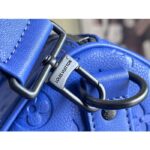 Louis Vuitton LV Unisex Keepall Bandoulière 50 Racing Blue Embossed Taurillon Monogram Cowhide Leather - Image 6