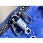 Louis Vuitton LV Unisex Keepall Bandoulière 50 Racing Blue Embossed Taurillon Monogram Cowhide Leather - Image 7