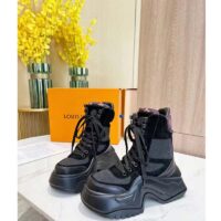 Louis Vuitton LV Unisex LV Archlight 2.0 Platform Ankle Boot Khaki Green Suede Calf Leather (5)