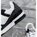Louis Vuitton LV Unisex LV Trainer Sneaker Black Swarovski™ Crystals Grained Calf Leather - Image 10