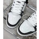 Louis Vuitton LV Unisex LV Trainer Sneaker Black Swarovski™ Crystals Grained Calf Leather - Image 7