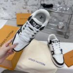 Louis Vuitton LV Unisex LV Trainer Sneaker Black Swarovski™ Crystals Grained Calf Leather - Image 6