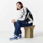 Louis Vuitton LV Unisex LV Trainer Sneaker Blue Monogram Textile Rubber Outsole - Image 11