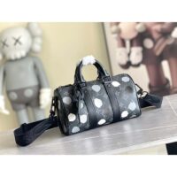 Louis Vuitton LV Unisex LV x YK Bandoulière Keepall 25 Black Silver Monogram Eclipse Coated Canvas (5)