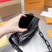 Louis Vuitton LV Unisex Mini Soft Trunk Bag Black Interior Flat External Zipped Pocket (2)