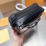 Louis Vuitton LV Unisex Mini Soft Trunk Bag Black Interior Flat External Zipped Pocket – Bild 4