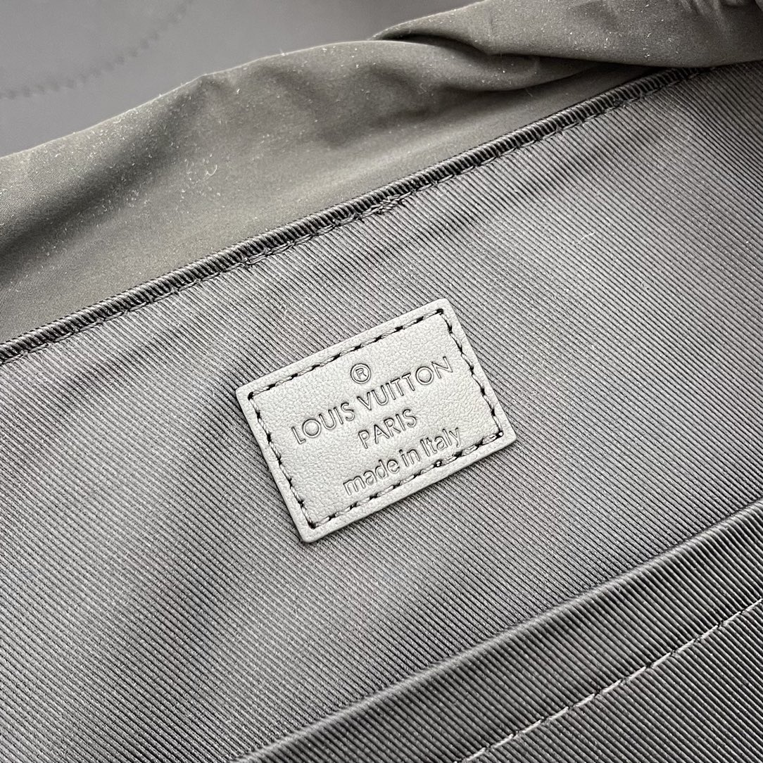 Louis Vuitton LV Unisex Montsouris Backpack Monogram Eclipse Coated Canvas Cowhide Leather (7)
